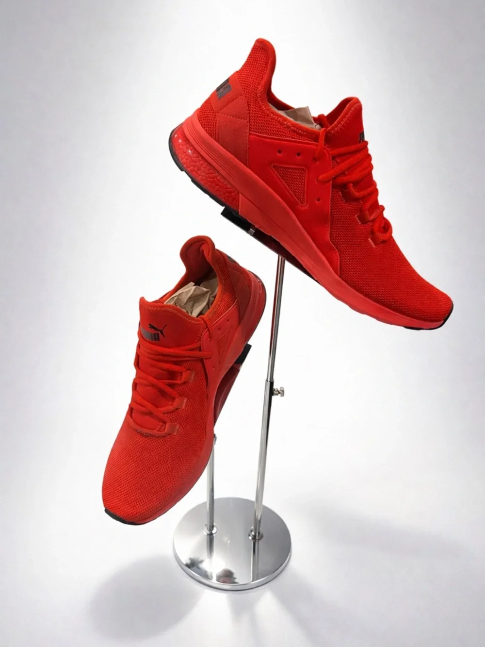 Puma Men’s Bright Red Knit Sneakers